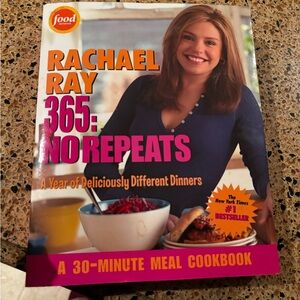 Rachael Ray 365 No Repeats Cookbook — Blue & Pink Cover